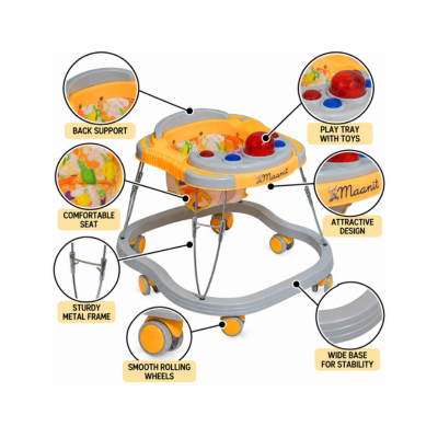 Maanit Piano Musical 3-in-1 Walker (Yellow)