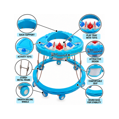 Maanit Space Ship Musical 2-in-1 Walker (Blue)