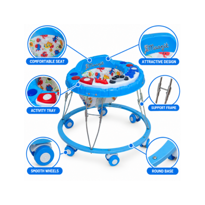 Maanit Capsule Panda Musical Activity Walker (Blue)