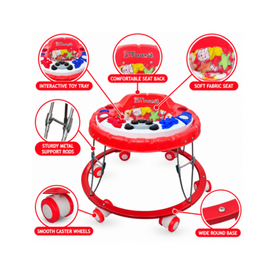 Maanit Capsule Panda Musical Activity Walker (Red)