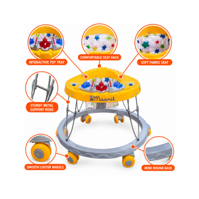Maanit Space Ship Musical 2-in-1 Walker (Yellow)